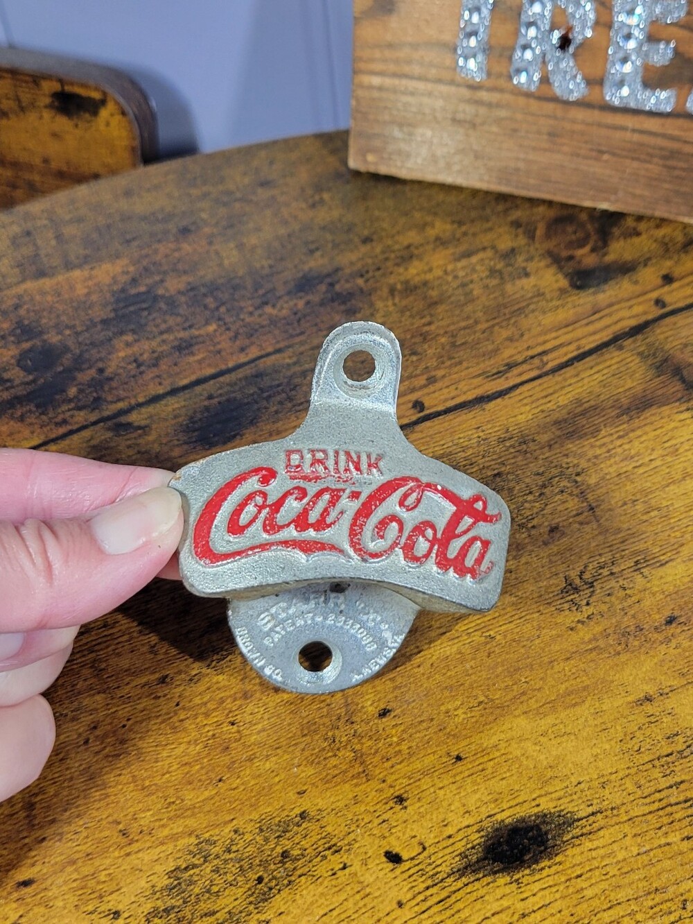 Vintage starr x Coca-Cola Red and Silver Wall Mounted Bottle Opener